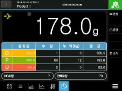 계량 화면